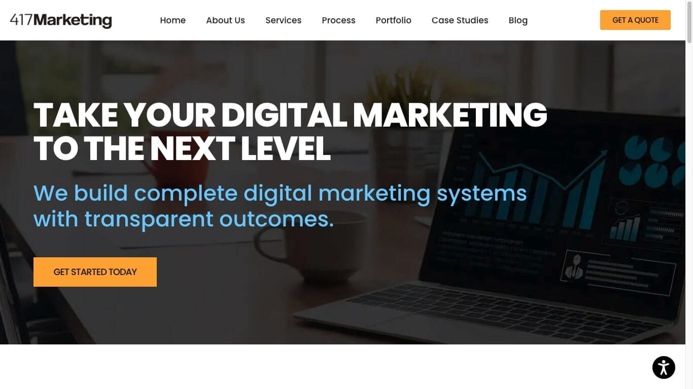 website of 417 Marketing