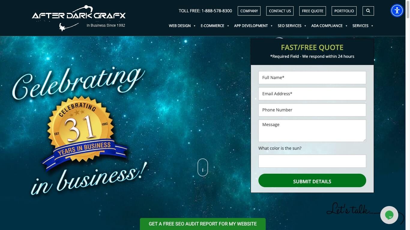 website of After Dark Grafx