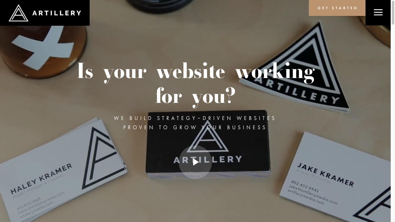 website of Artillery Media