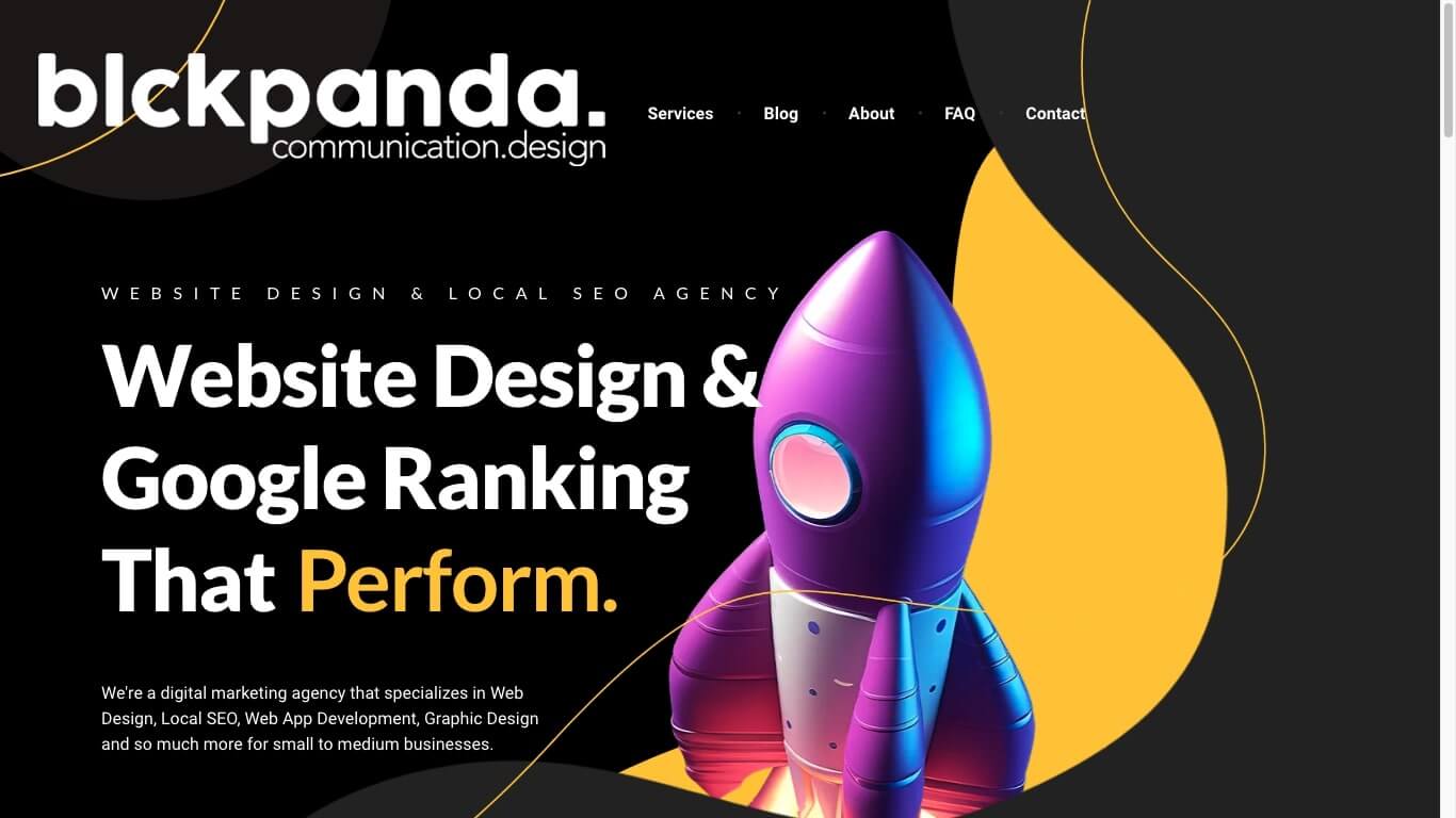 website of Blckpanda Creative