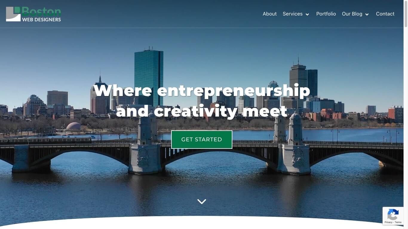 website of Boston Web Designers