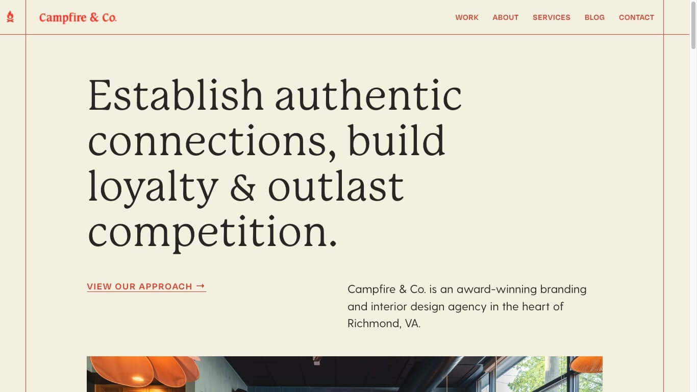 website of Campfire & Co.