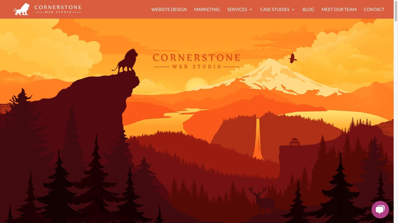 website of Cornerstone Web Studio