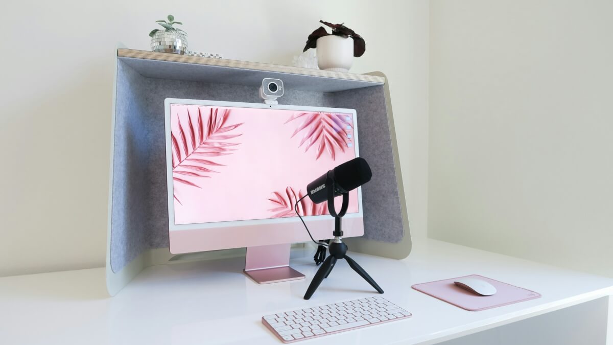 a computer on a desk