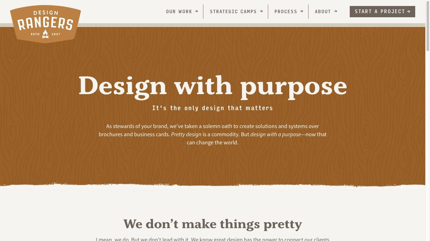 website of Design Rangers