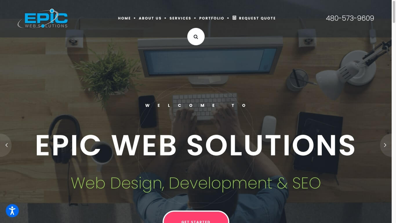 website of Epic Web Solutions