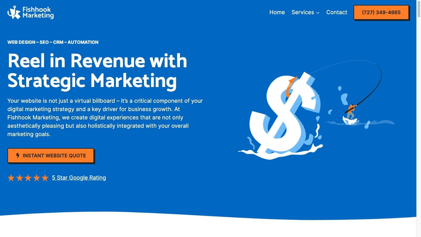 website of Fishhook Marketing