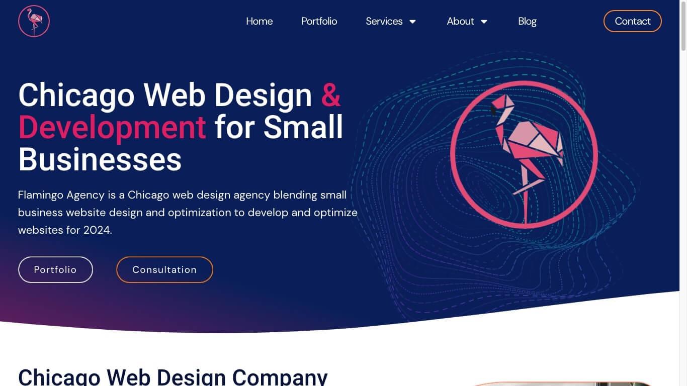 website of Flamingo Agency