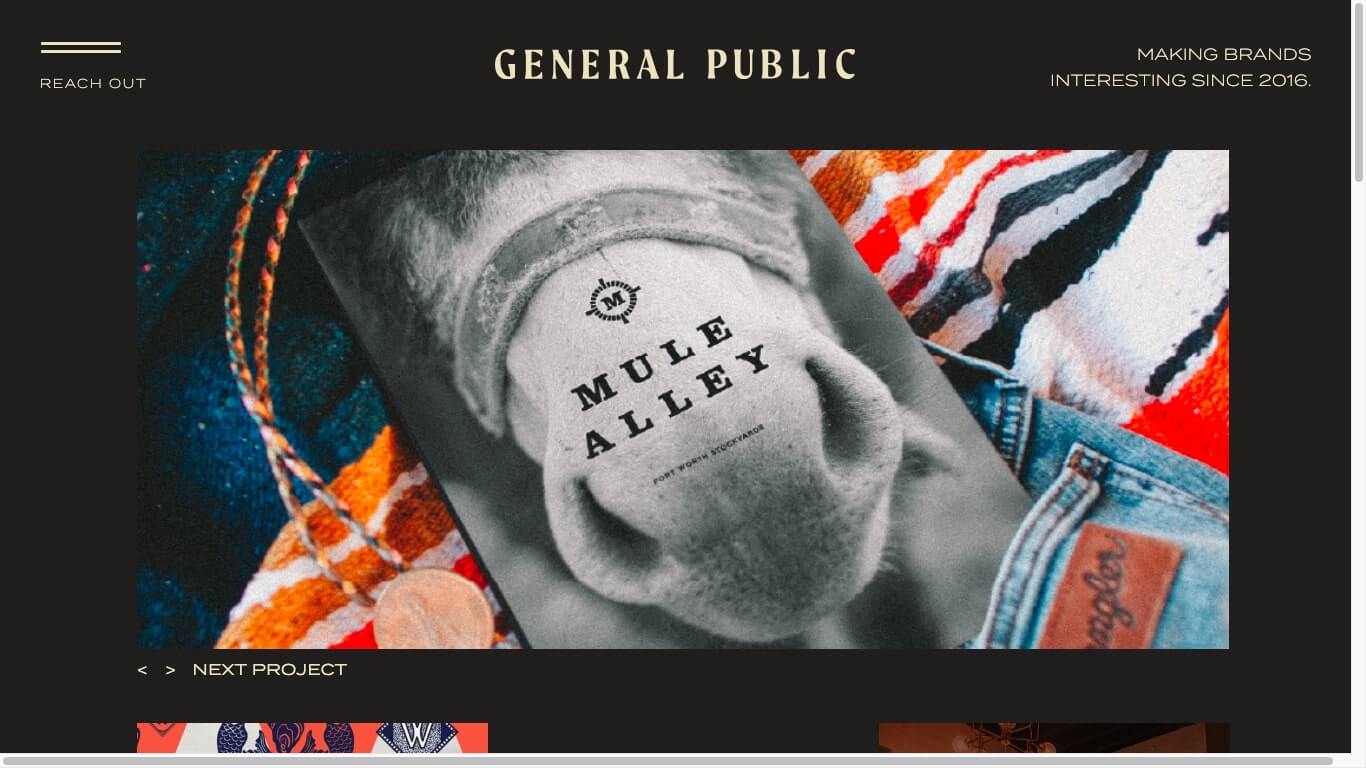 website of General Public Branding Company