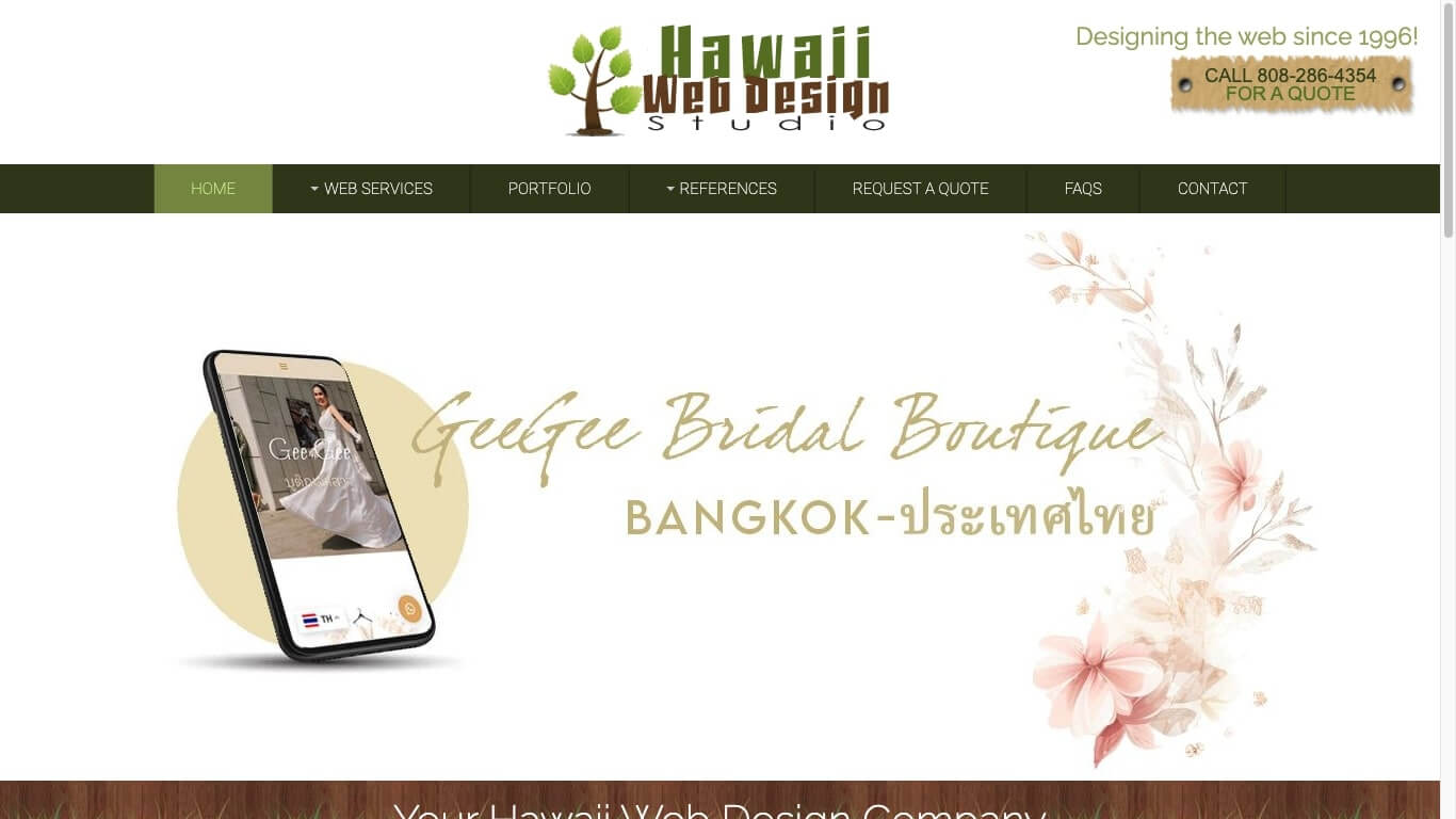 website of Hawaii Web Design Studio