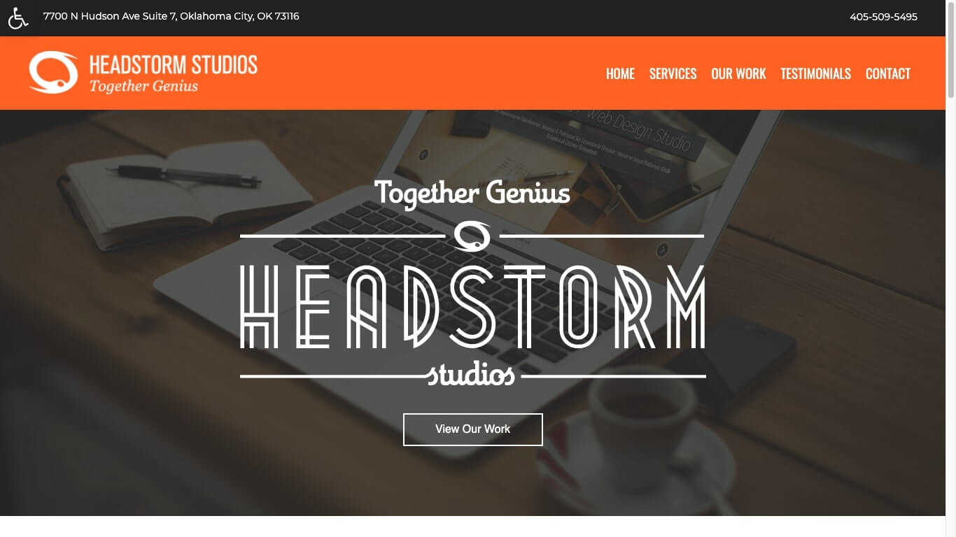 website of Headstorm Studios