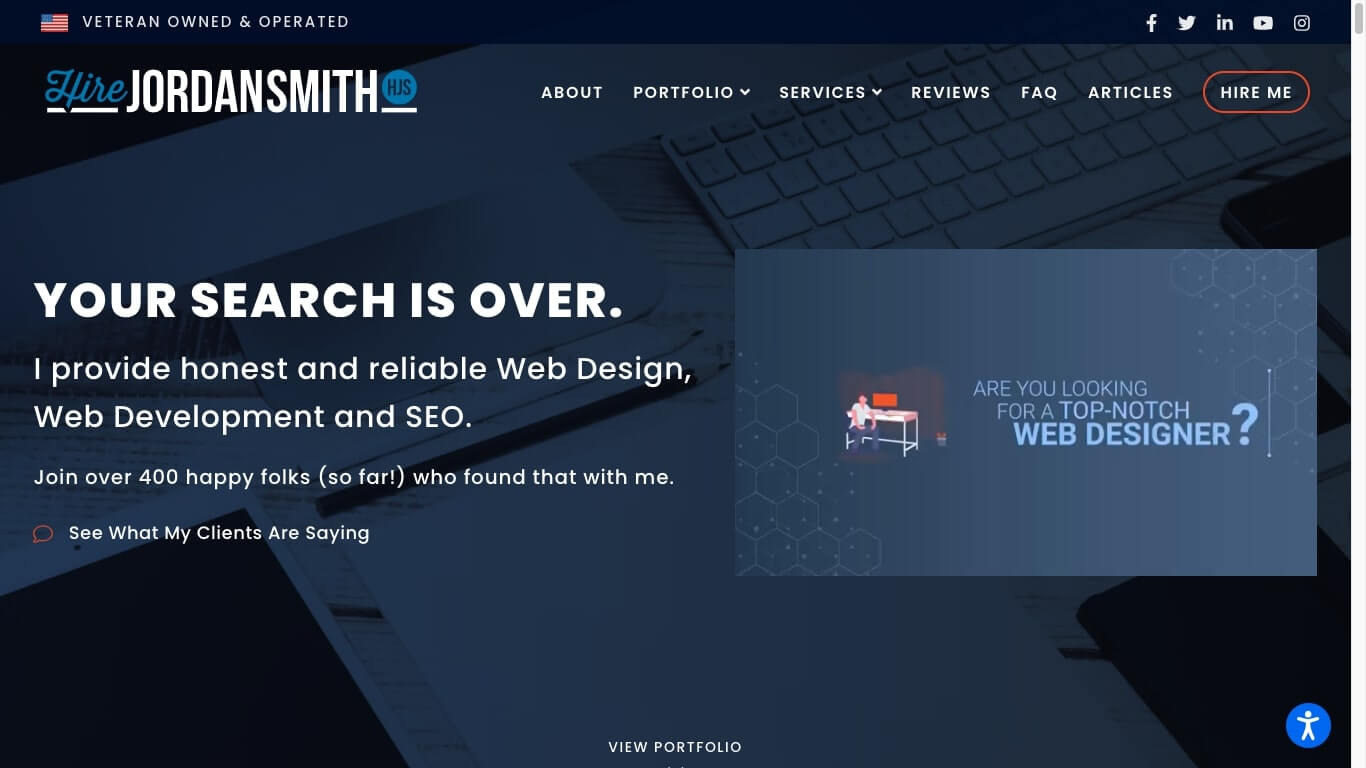 website of Hire Jordan Smith