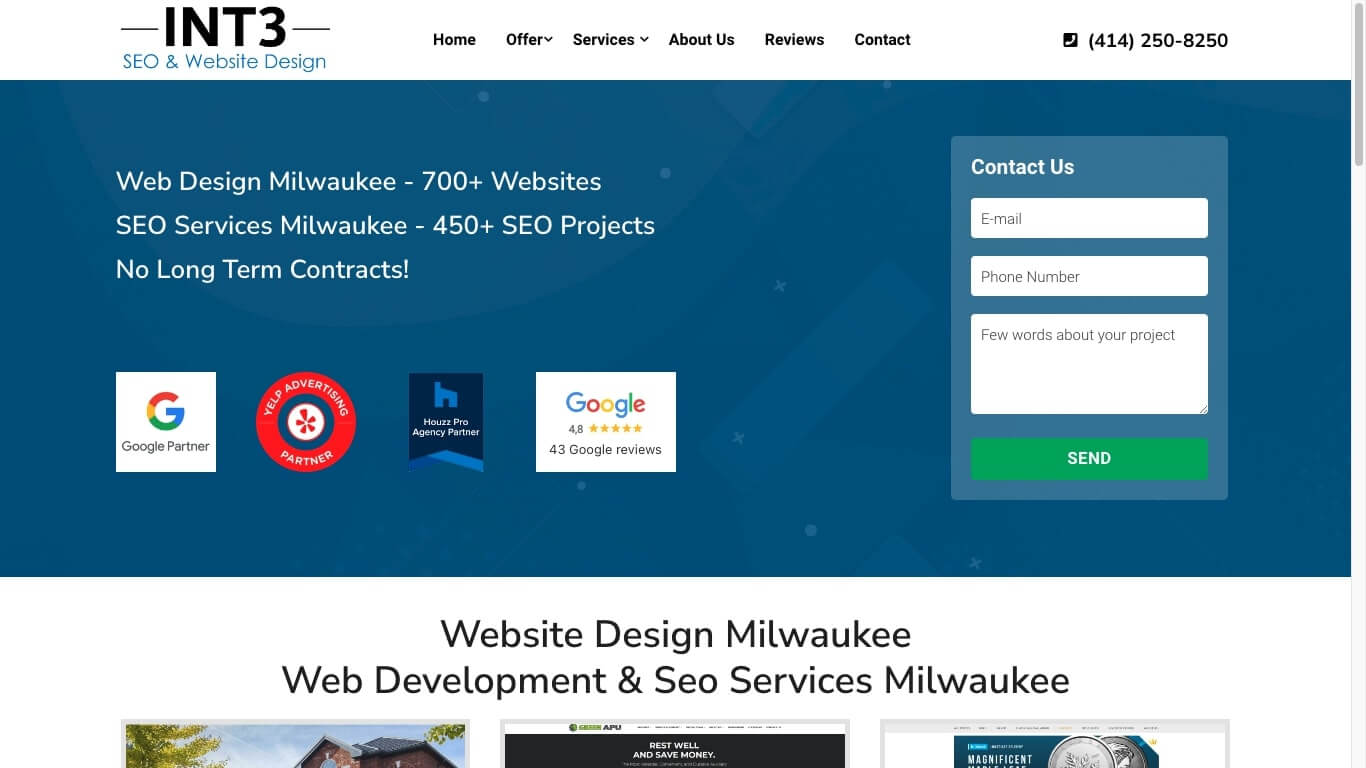 website of INT3 seo & website design