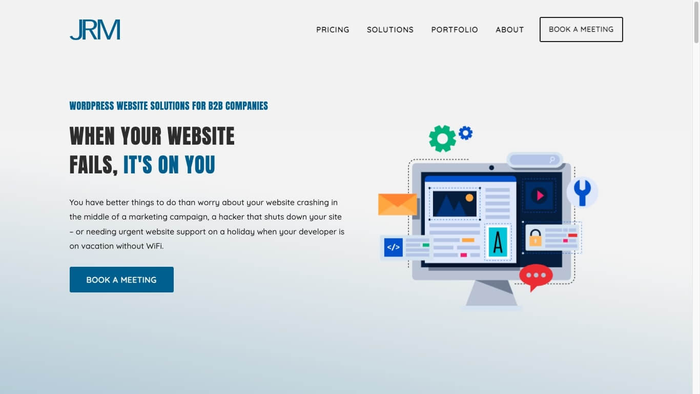 website of JRM Web Marketing