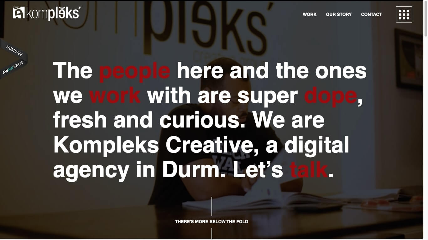 website of Kompleks Creative