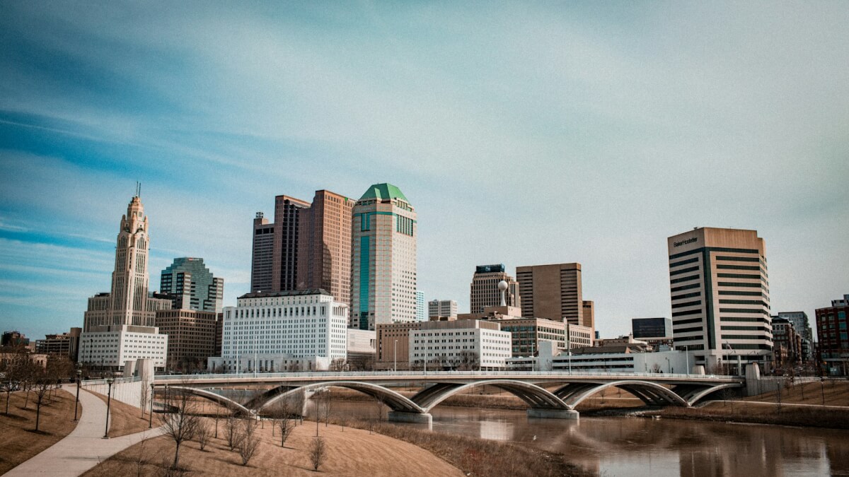 columbus rich street bridge, columbus, ohio