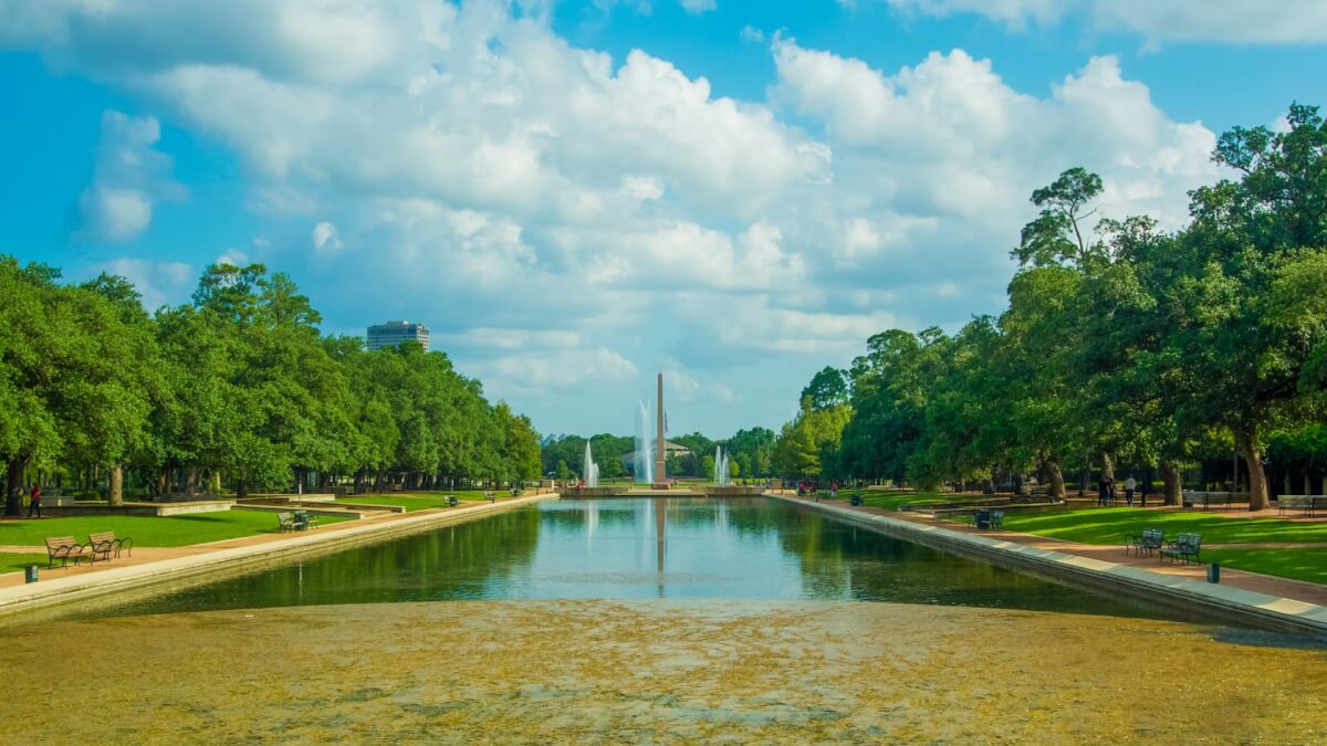 green trees beside river under white clouds and blue sky during daytime