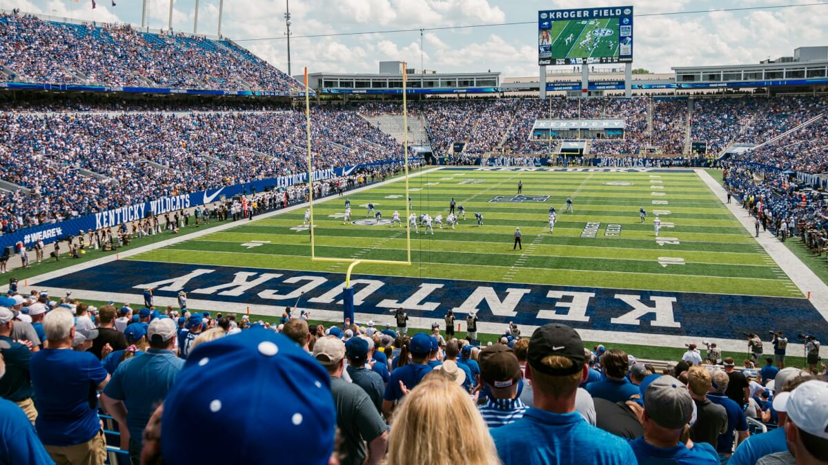 green and blue Kentucky stadium