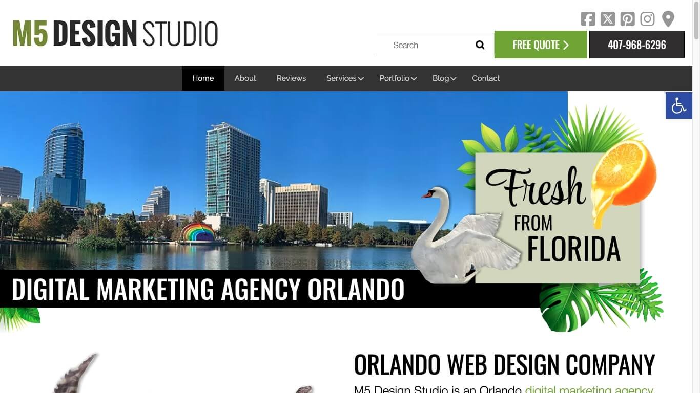 website of M5 Design Studio