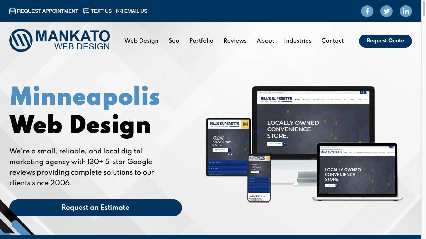 website of Mankato Web Design & SEO