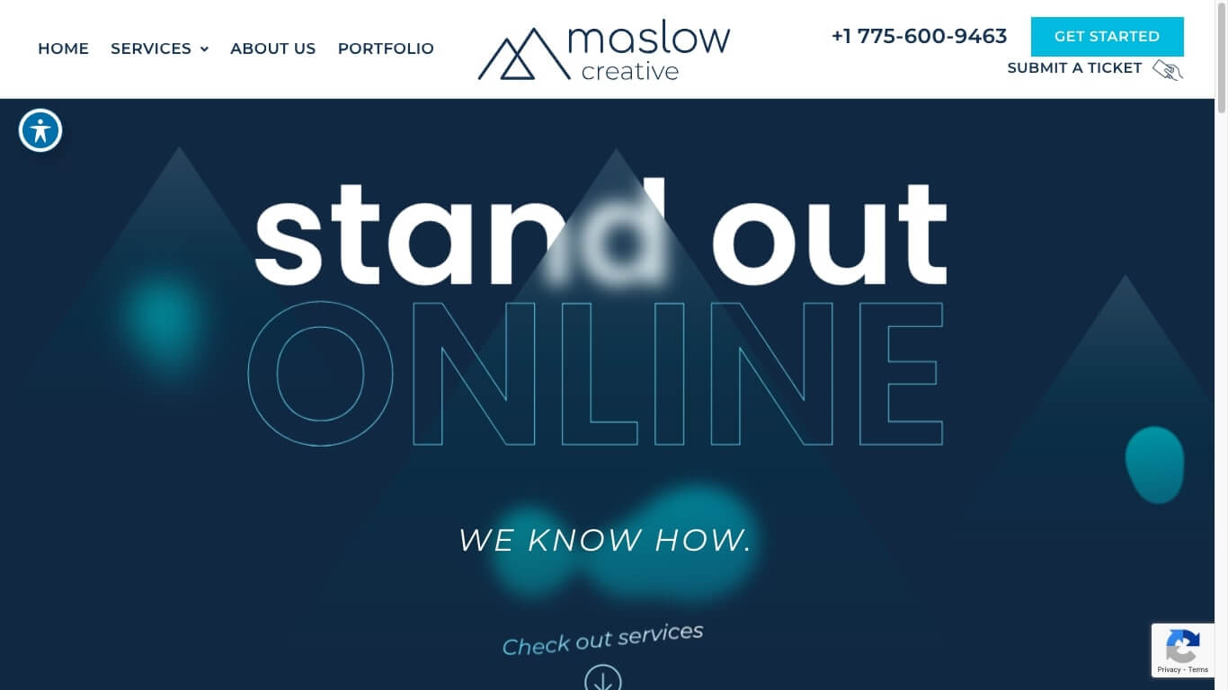 website of Maslow Creative