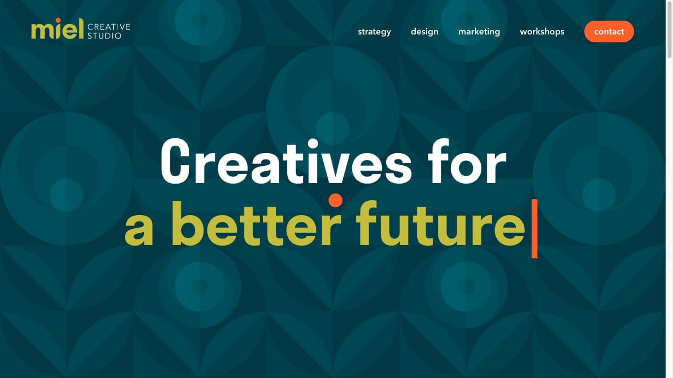 website of Miel Creative