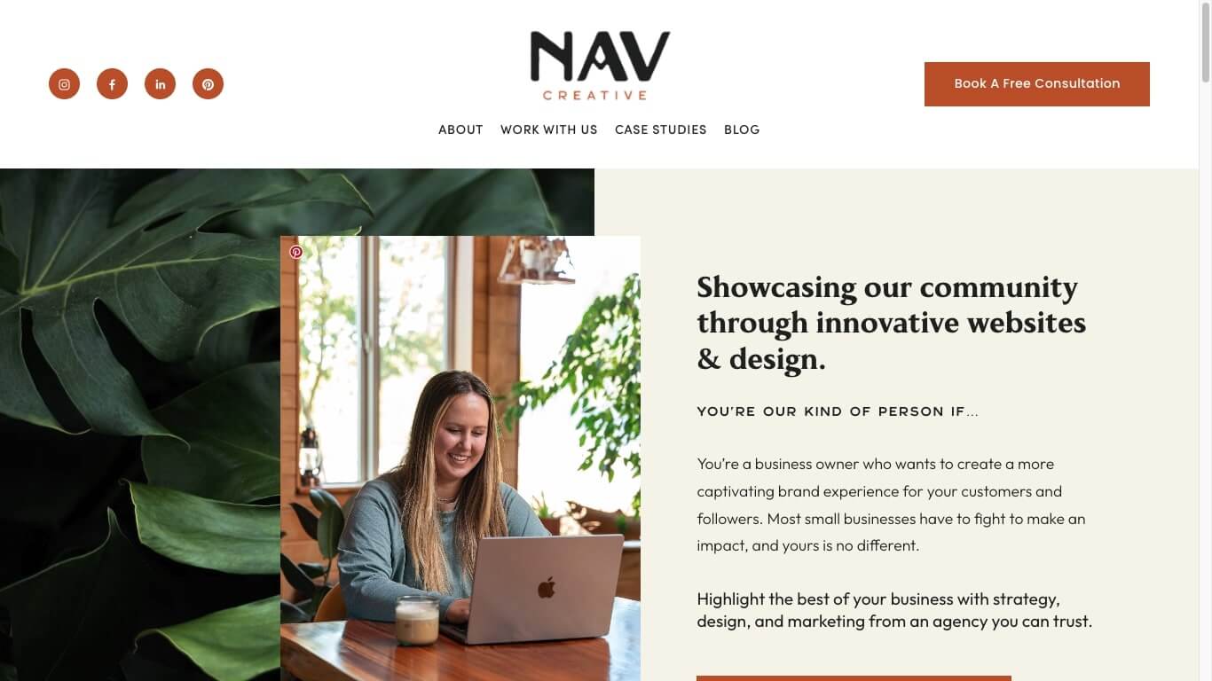 website of NAV Creative