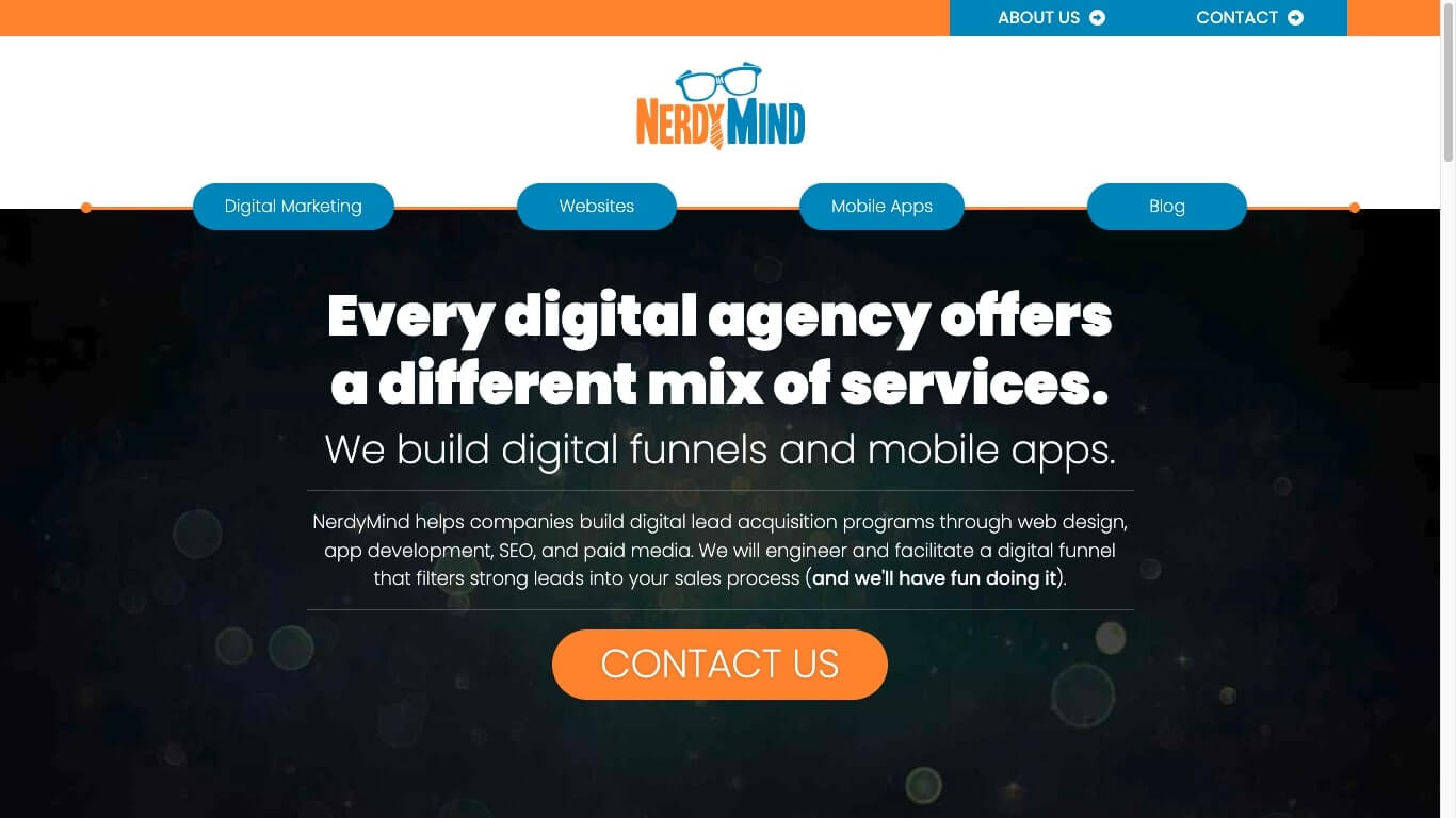 website of NerdyMind Marketing LLC