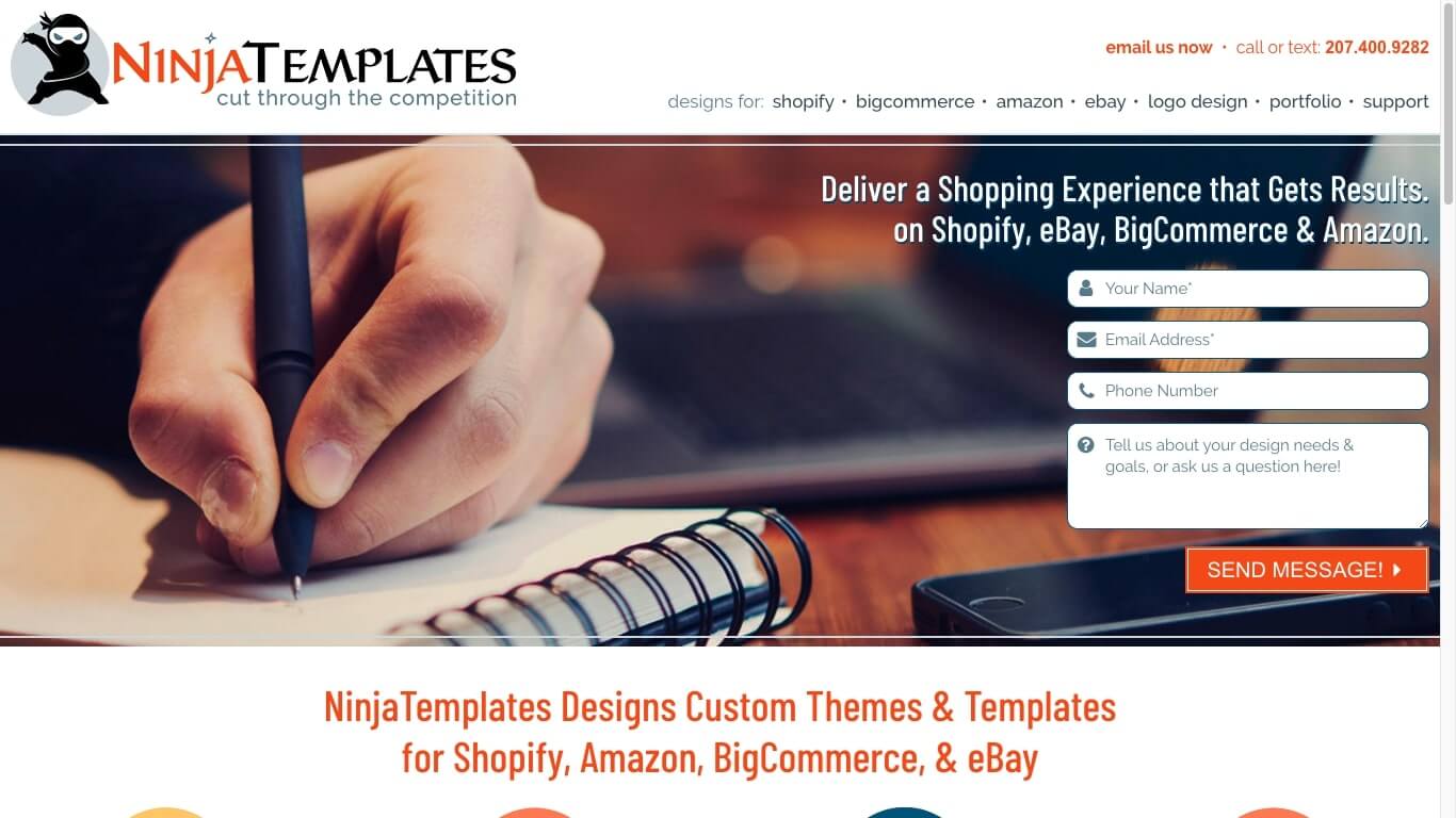 website of NinjaTemplates LLC