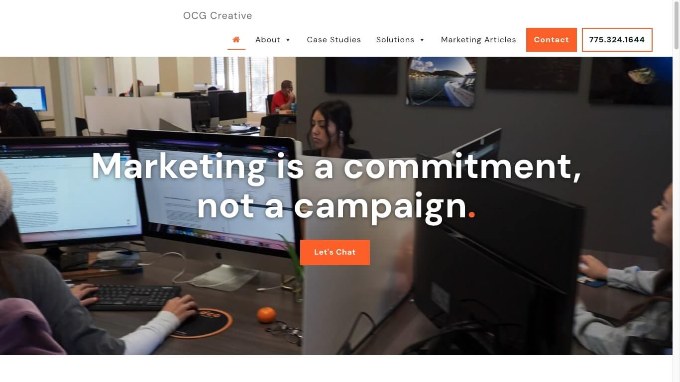 website of OCG Creative