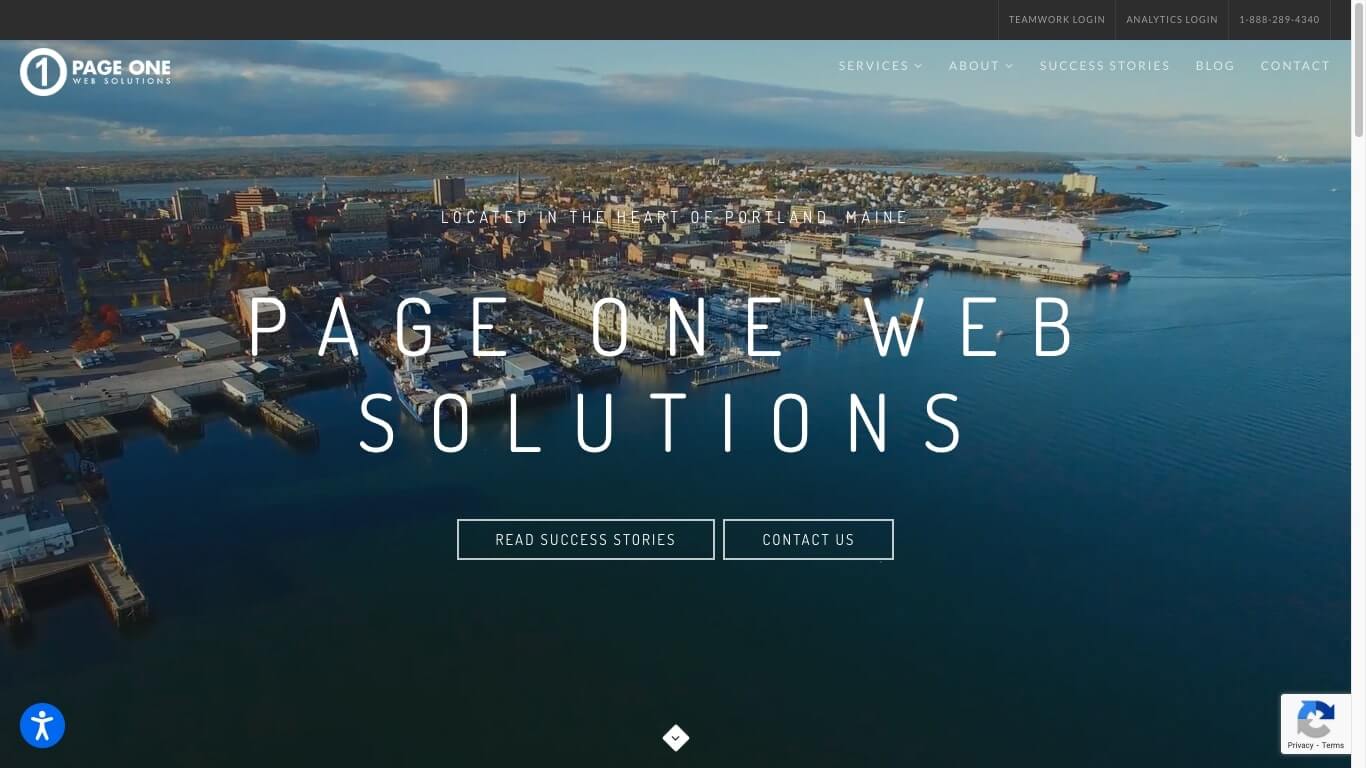 website of Page One Web Solutions