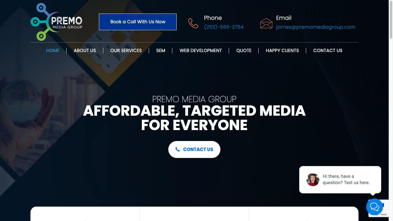 website of Premo Media Group