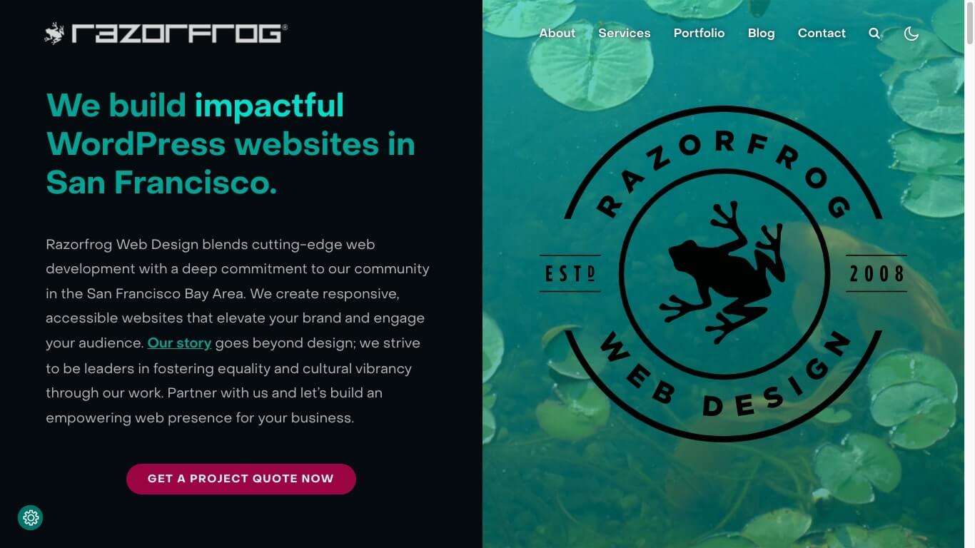 website of Razorfrog Web Design