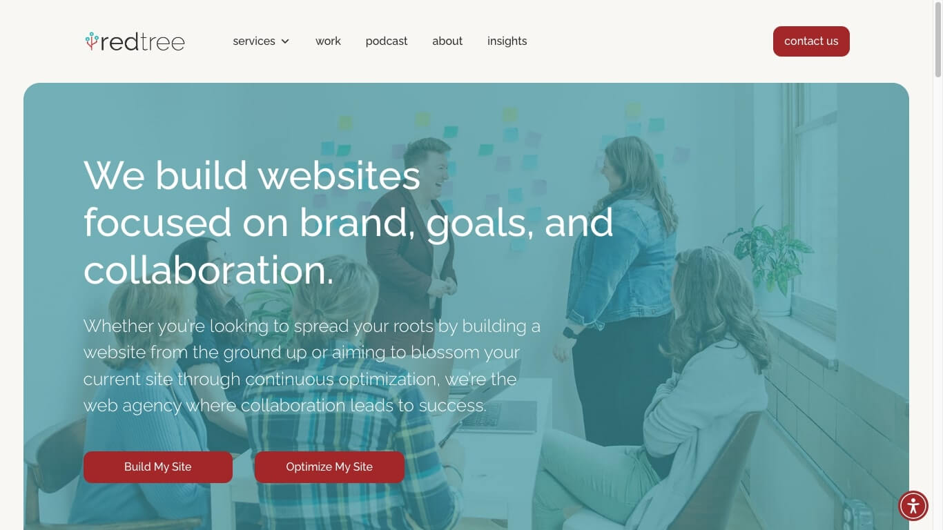 website of RedTree Web Design