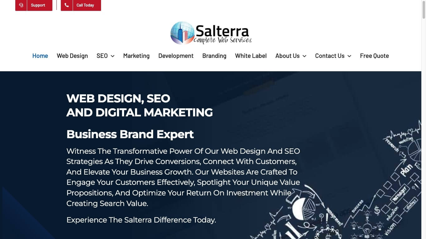 website of Salterra Web Services