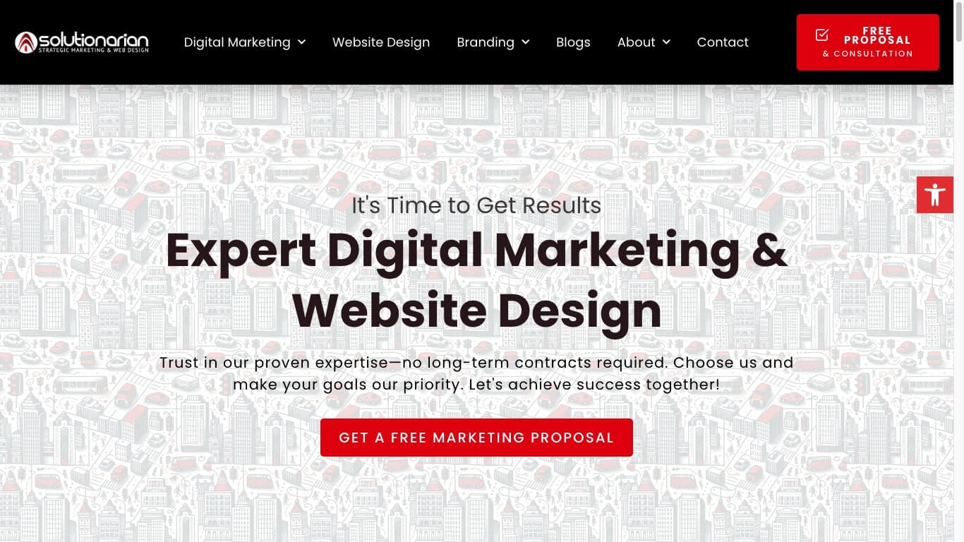 website of Solutionarian Marketing