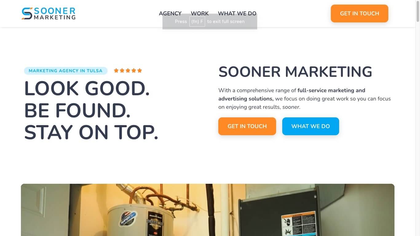 website of Sooner Marketing