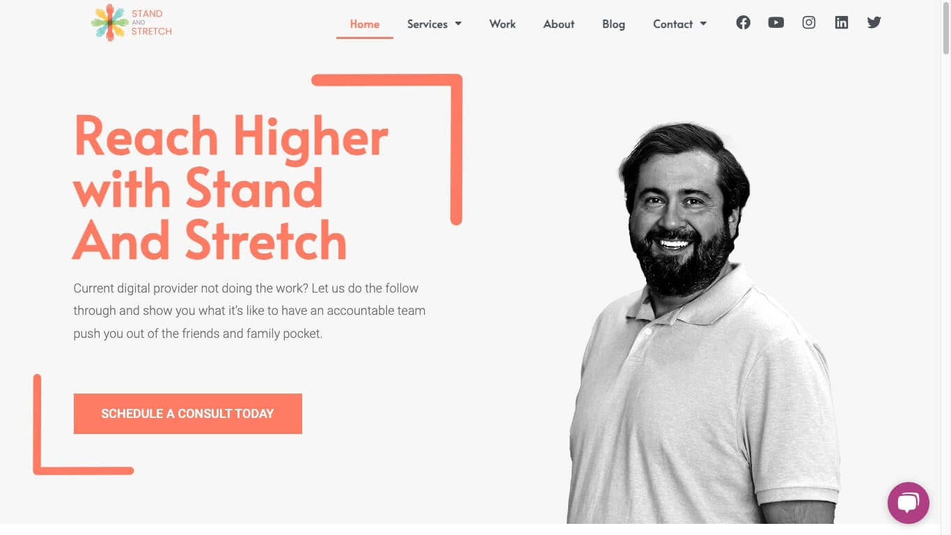 website of Stand And Stretch