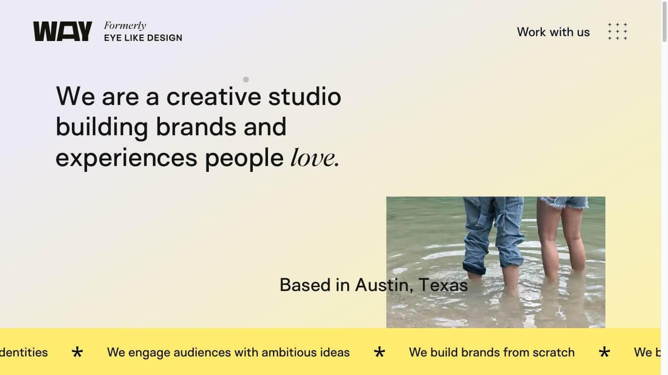 website of Way Creative Studio