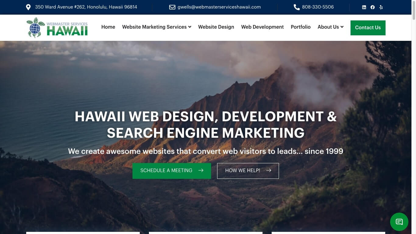 website of Webmaster Services Hawaii