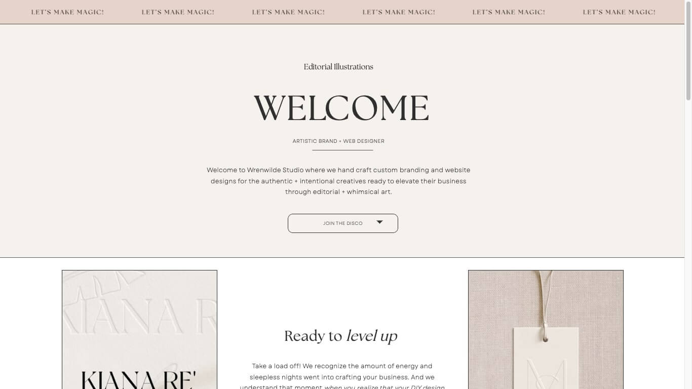 website of Wrenwilde Studio